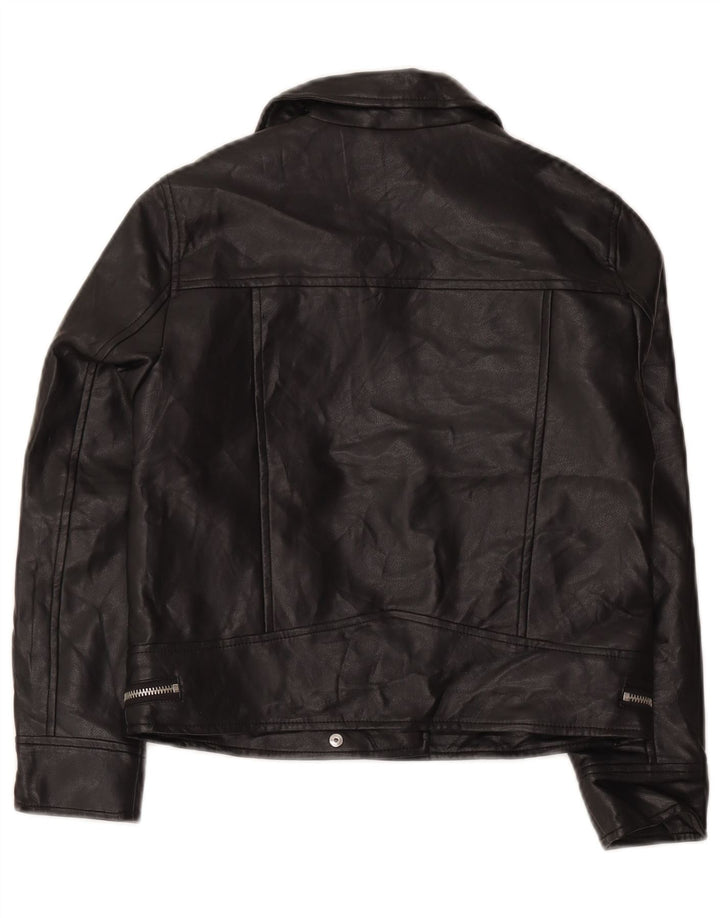 Zara Chaqueta Biker Niña Piel Sintética 9-10 Años Negro Poliéster