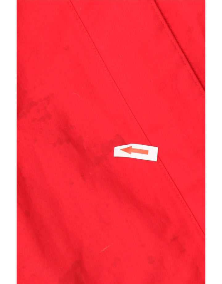 Jack Wolfskin Chaqueta impermeable con capucha para mujer UK 12/14 Medium Red Polyamide