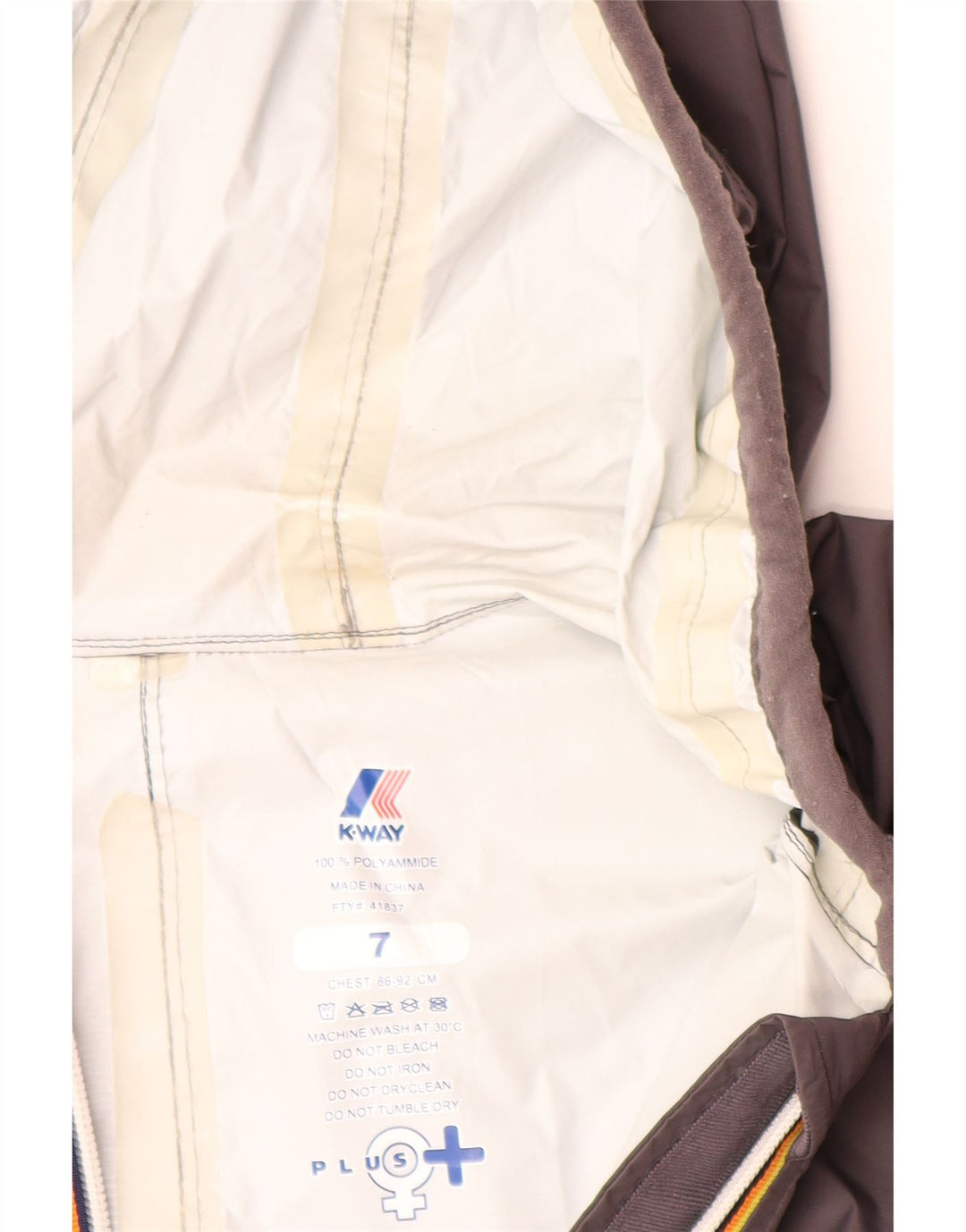 K-WAY Chubasquero con capucha para niño 6-7 años Gris Poliamida