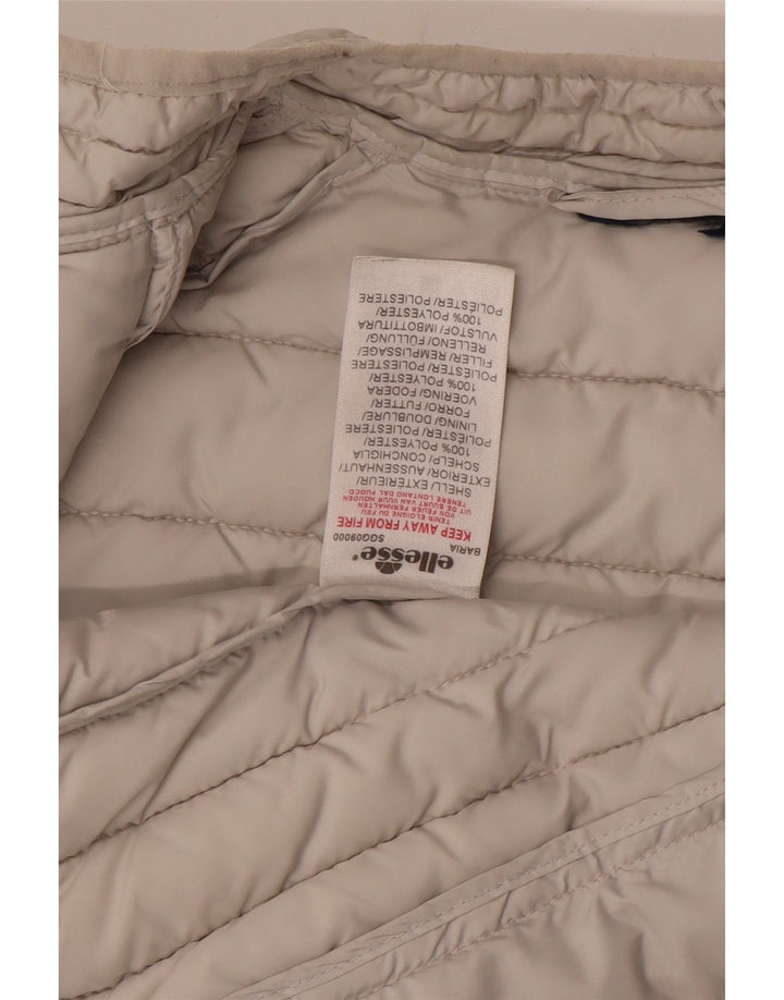 ELLESSE Chaleco acolchado para mujer UK 44 Poliéster blanco mediano