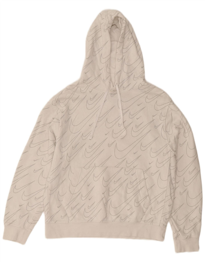 Nike Jersey con capucha y estampado gráfico de algodón blanco roto mediano para hombre