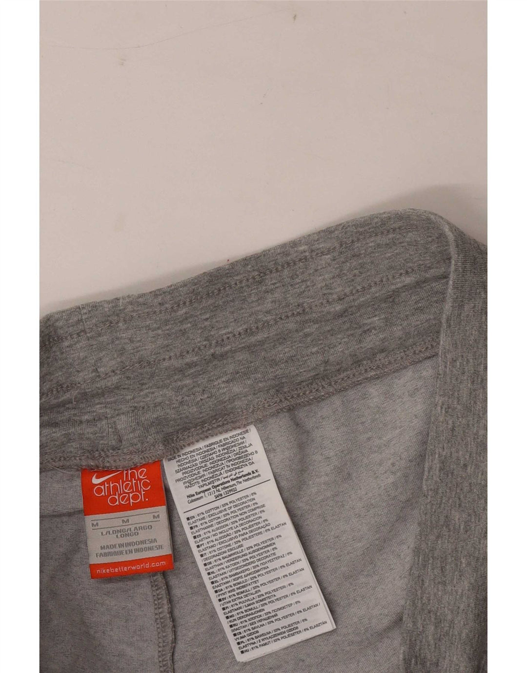 Nike Pantalones de chándal para mujer UK 44 Algodón moteado gris medio