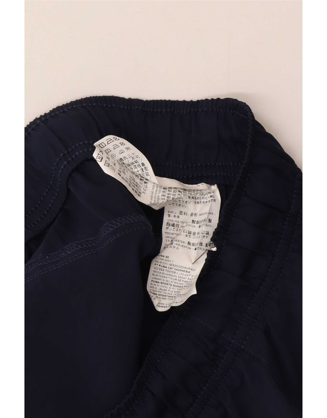 Puma Pantalones cortos deportivos para hombre grande poliéster azul marino