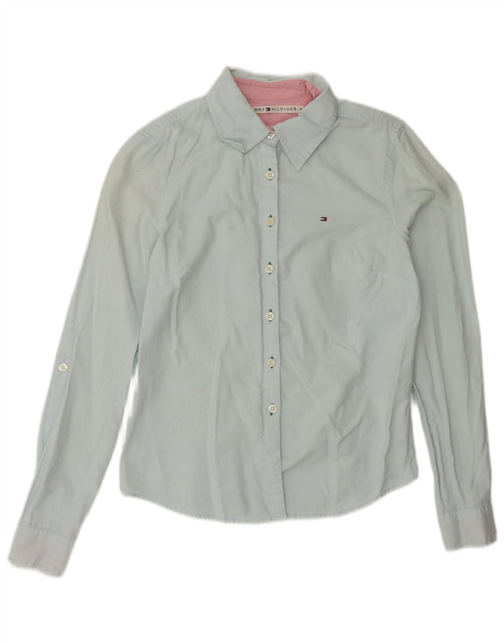 TOMMY HILFIGER Camisa para mujer US 4 Small Azul Algodón