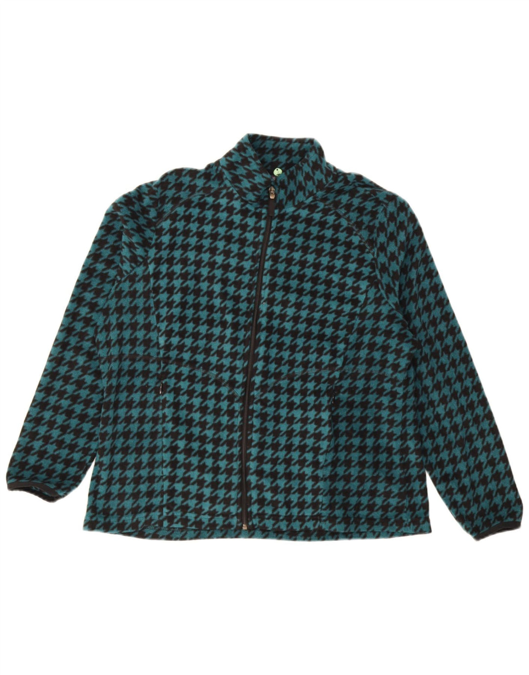 Marks & Spencer Chaqueta Polar para Mujer UK 40 XL Pata de Gallo Turquesa