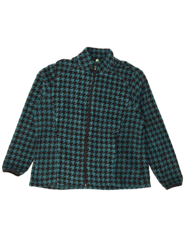 Marks & Spencer Chaqueta Polar para Mujer UK 40 XL Pata de Gallo Turquesa