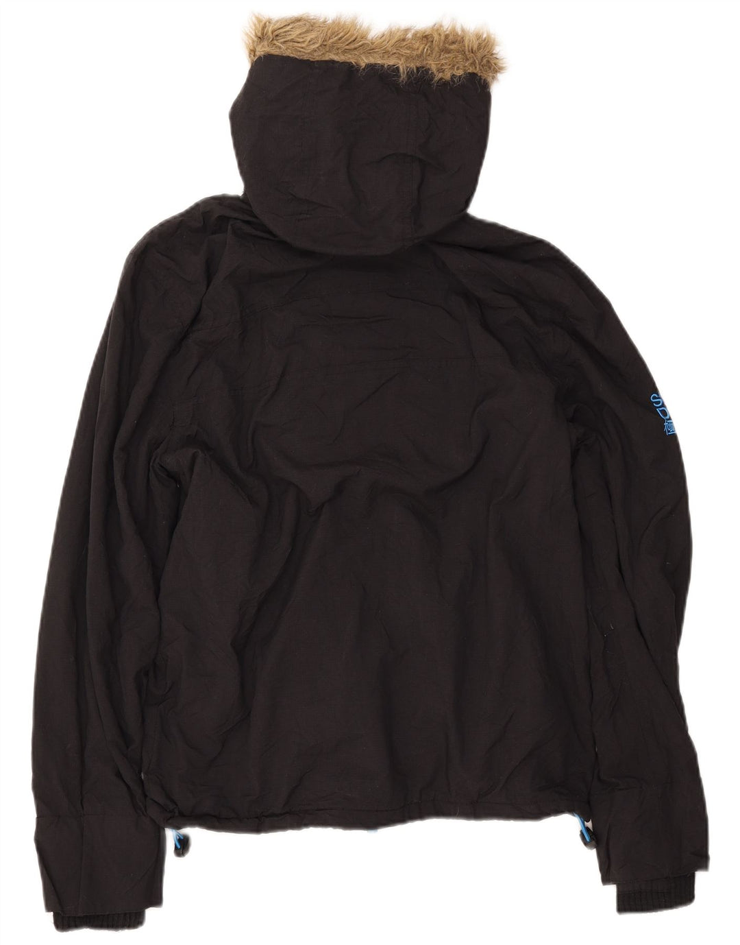 SUPERDRY Chaqueta cortavientos con capucha para hombre Windcheater UK 38 Medium Black