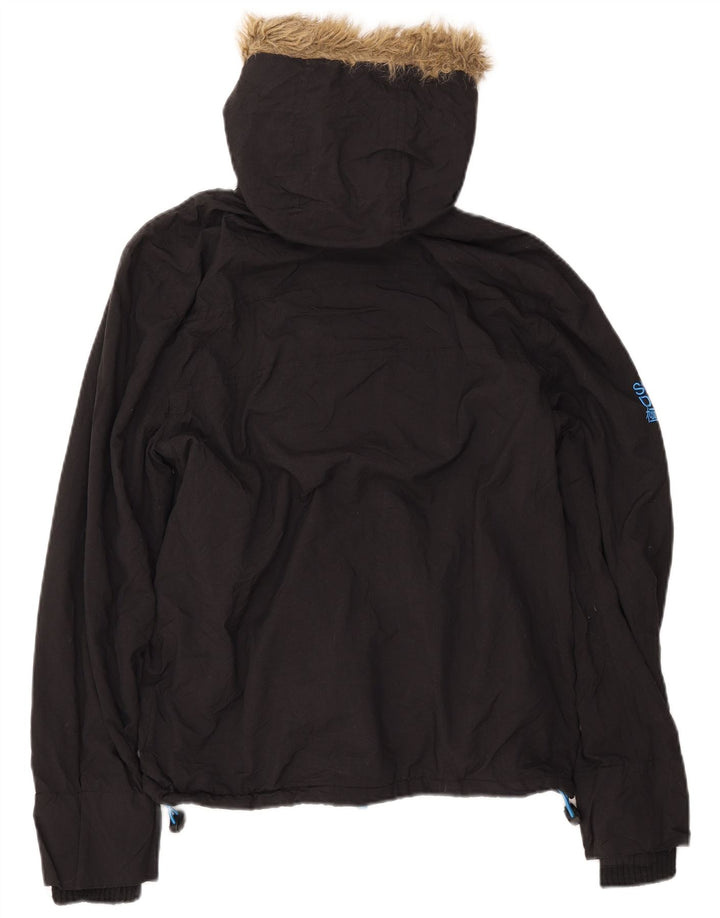 SUPERDRY Chaqueta cortavientos con capucha para hombre Windcheater UK 38 Medium Black