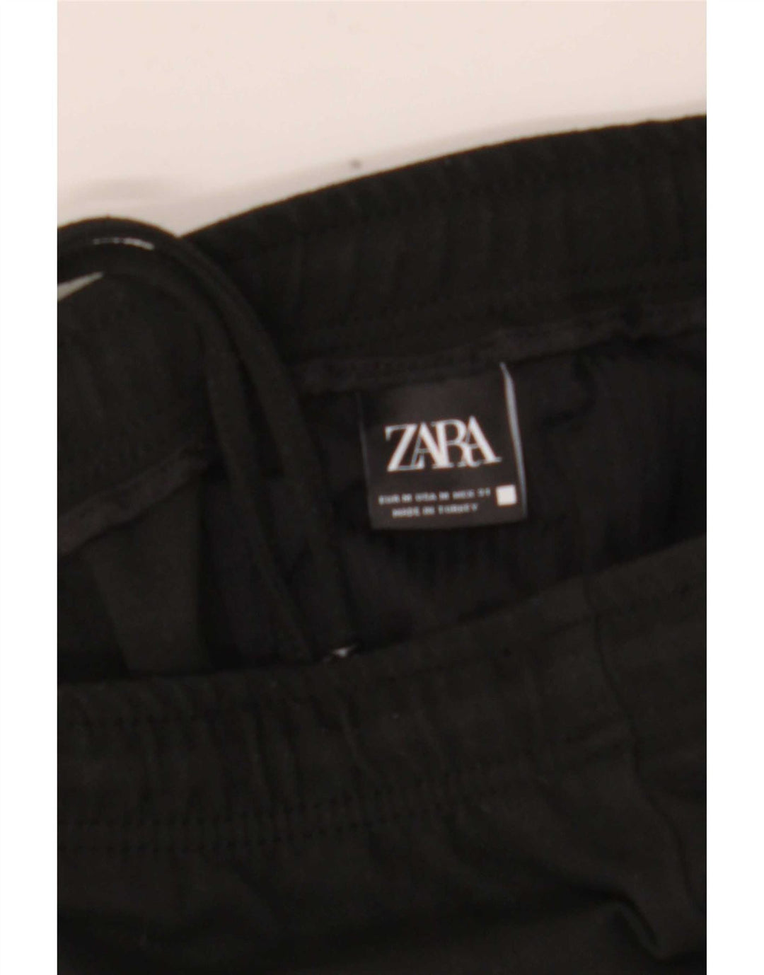 Zara Hombre Pantalones Cortos Slim Medium W32 L26 Poliéster Negro