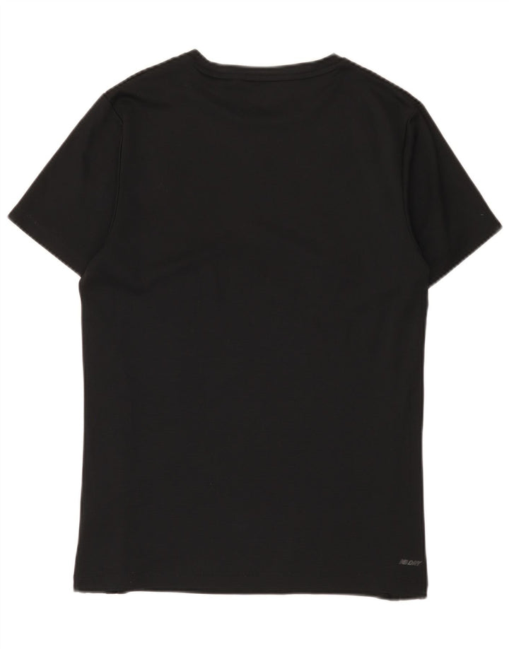 New Balance Hombre Camiseta Gráfica Top Medio Negro Poliéster