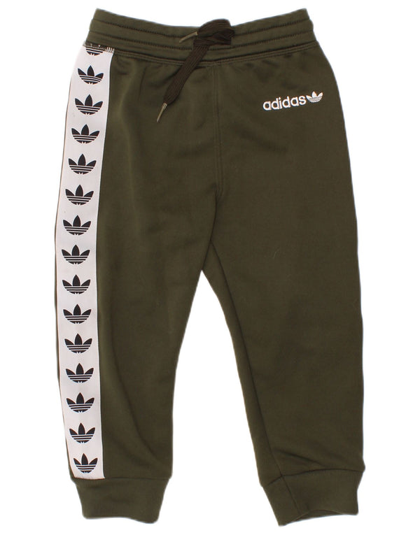 Adidas - Pantalón de chándal gráfico para bebé niño, 18-24 meses, color caqui
