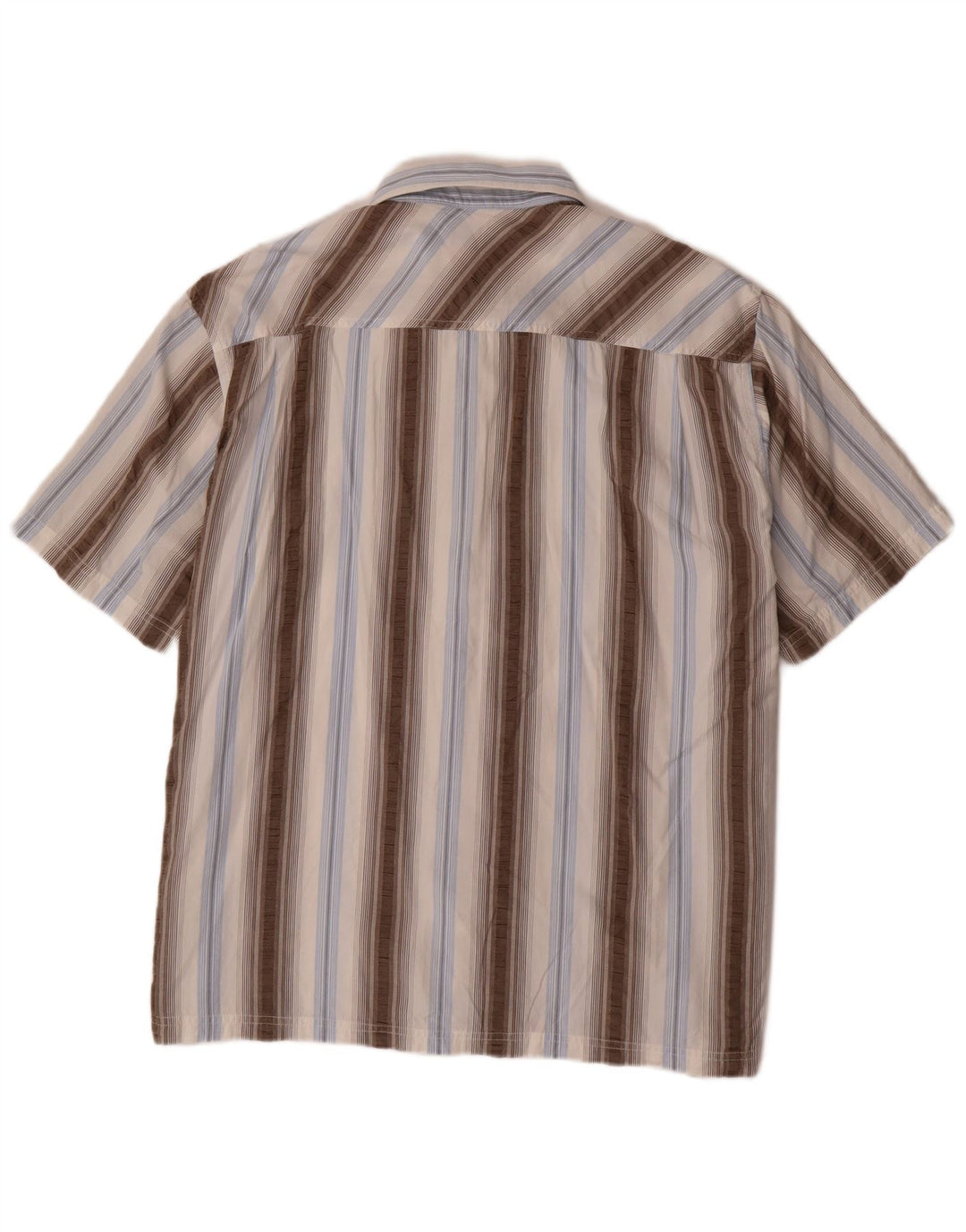 S.OLIVER Camisa Manga Corta Hombre 2XL Algodón Rayas Azul