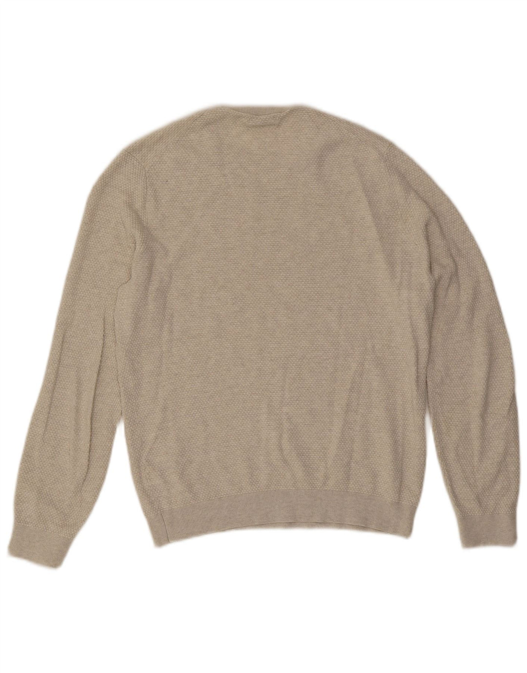 Jersey Massimo Dutti Hombre Cuello Redondo Algodón Beige Medio