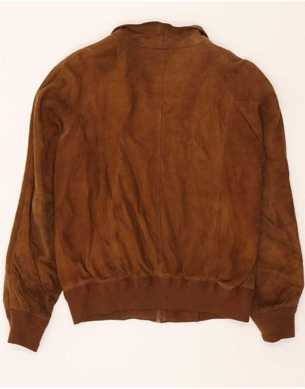 Chaqueta de ante vintage para hombre IT 48 Beige medio