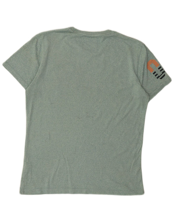 Superdry Camiseta gráfica para hombre Top XL de algodón moteado verde