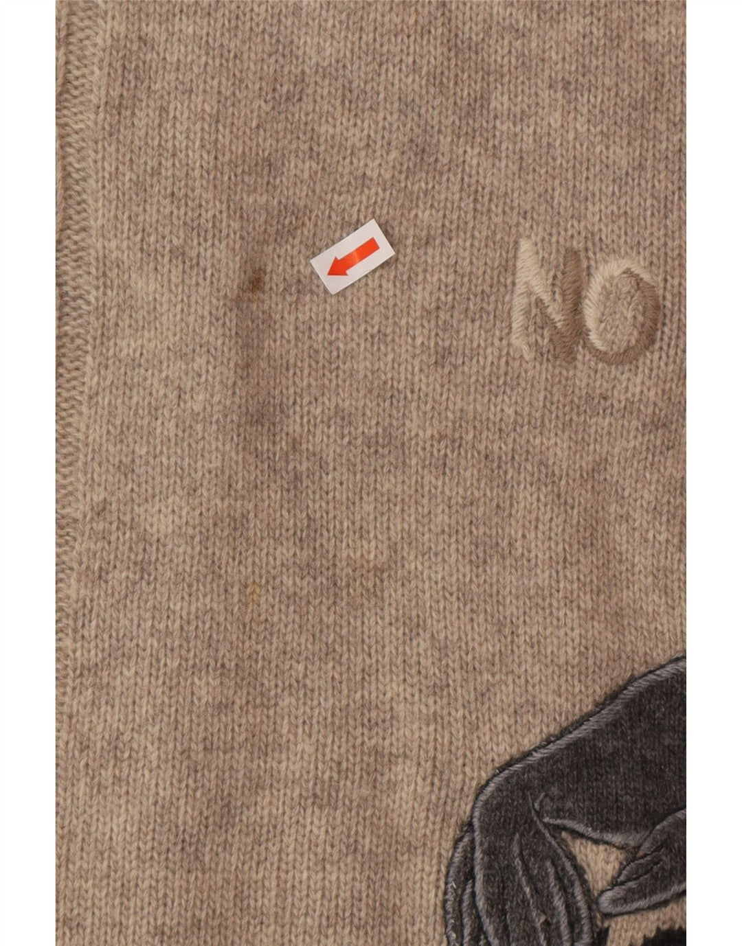 ICEBERG Jersey con cuello redondo y gráfico para hombre, color beige medio, animales