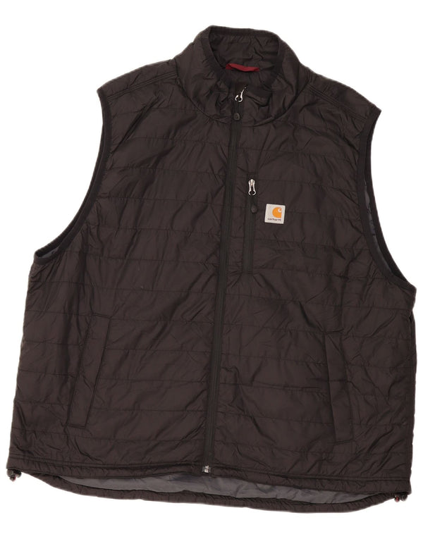 Carhartt Mens Padded Gilet UK 44 2XL Black Nylon