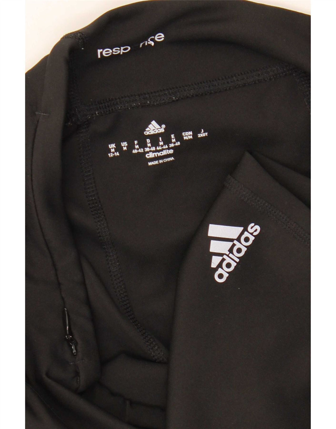 Adidas Mujer Climalite Capri Leggings Reino Unido 12/14 Mediano Negro Poliéster