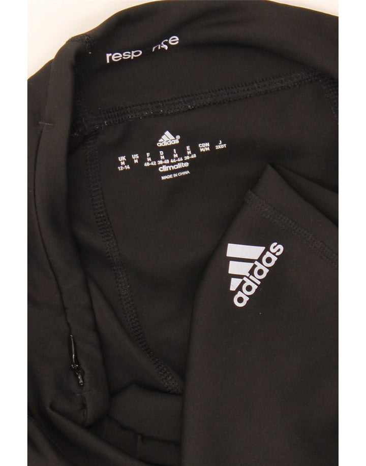 Adidas Mujer Climalite Capri Leggings Reino Unido 12/14 Mediano Negro Poliéster