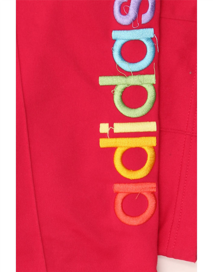 ADIDAS Pantalones de chándal gráficos para mujer UK 12 Poliéster rosa medio