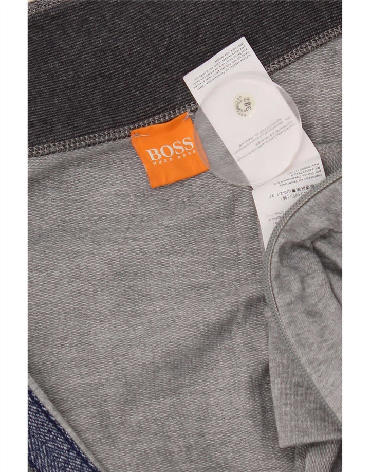 Hugo Boss Hombre Chándal Top Chaqueta XL Gris Algodón