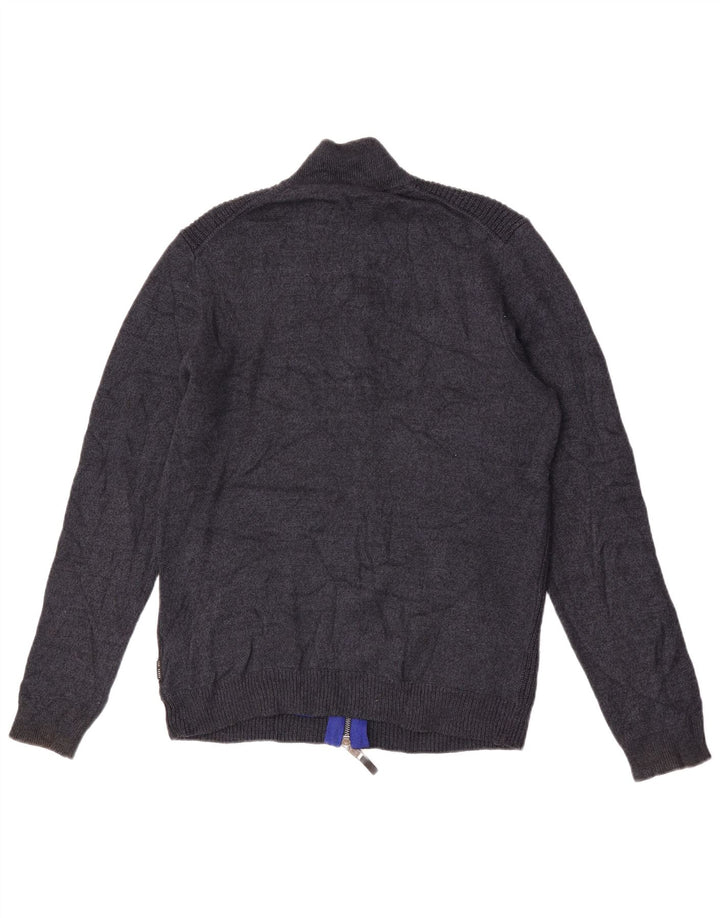 Ted Baker - Cárdigan para hombre, talla 3, poliéster azul marino mediano