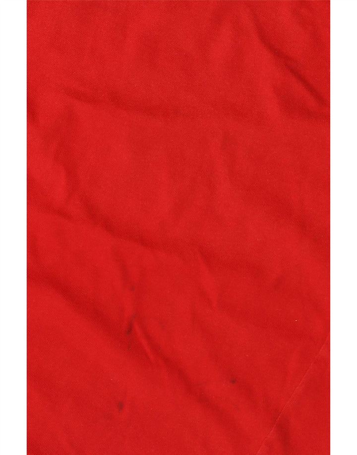 ASICS Camiseta gráfica para hombre Top Medium Red Colourblock Cotton