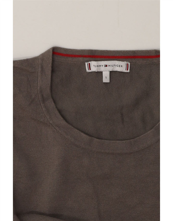 TOMMY HILFIGER Suéter de cuello redondo para mujer UK 10 Small Grey