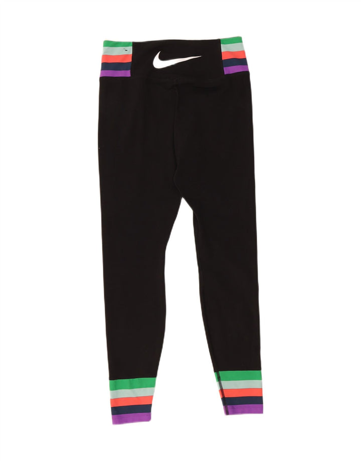 Nike Dri Fit Graphic Leggings para mujer, tamaño pequeño, poliéster a rayas negras