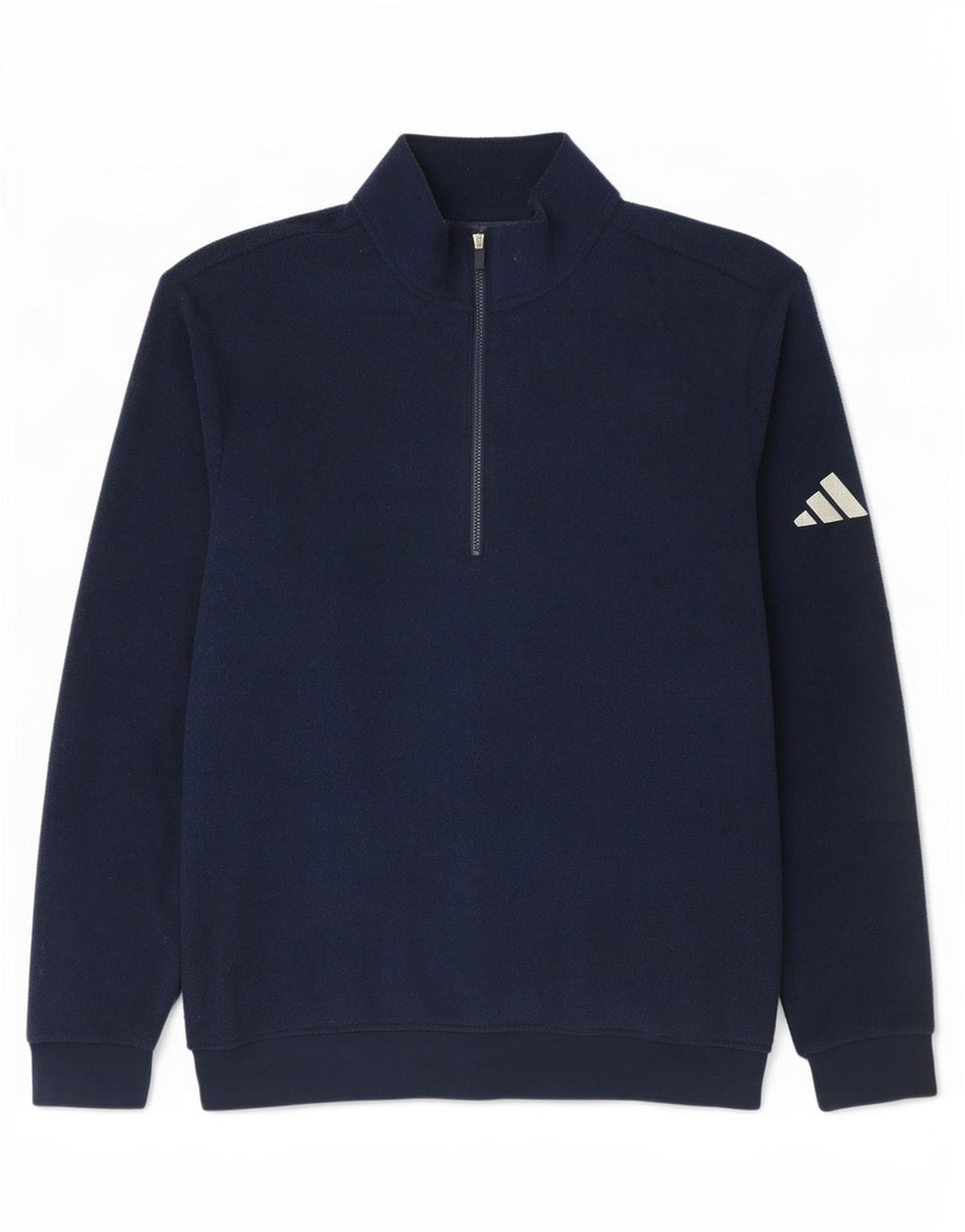 Adidas Hombre Zip Neck Fleece Jumper Medio Azul Marino Poliéster