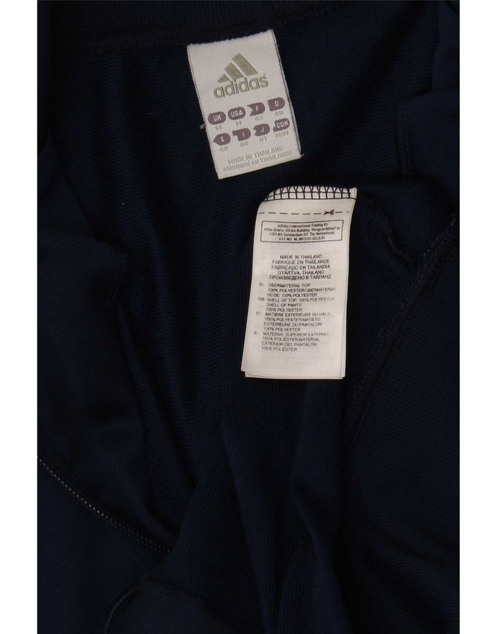 Adidas - Chaqueta de chándal para mujer, talla 40, tamaño mediano, azul marino, poliéster