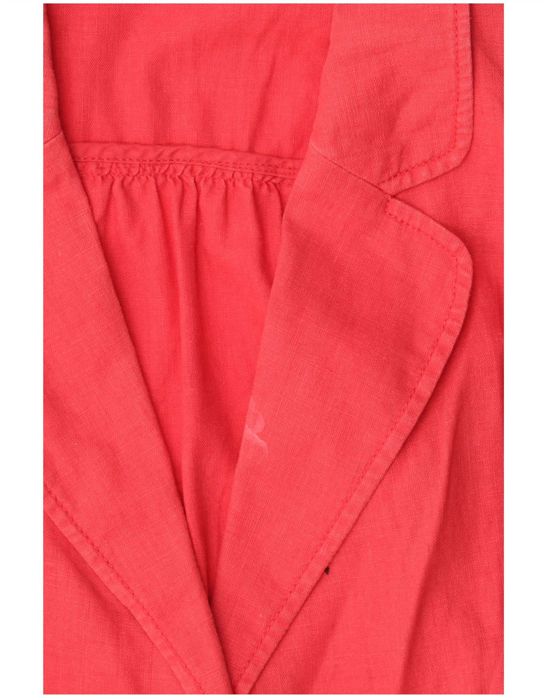Marks & Spencer Chaqueta tipo blazer con 1 botón y manga 3/4 para mujer UK 40 XL Lino rojo