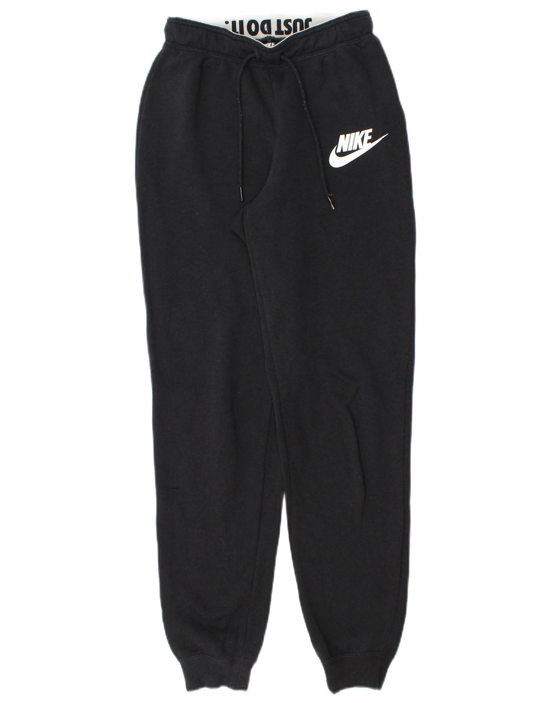 NIKE Mujer Graphic Chándal Pantalones Joggers UK 4 XS Negro Algodón