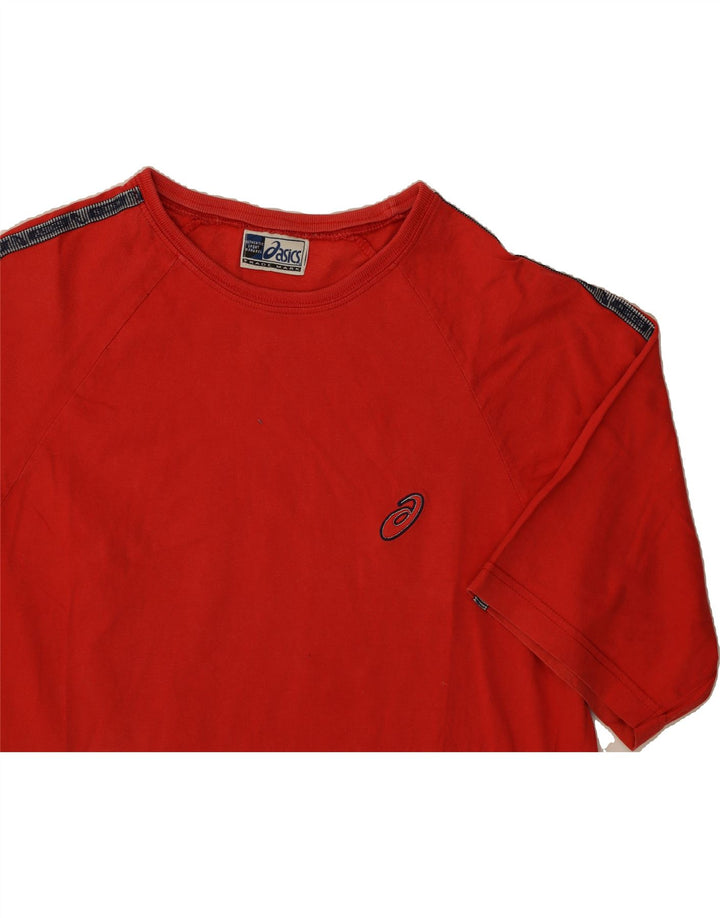 ASICS Womens Graphic T-Shirt Top UK 18 XL Red Vintage Asics and Second-Hand Asics from Messina Hembry 