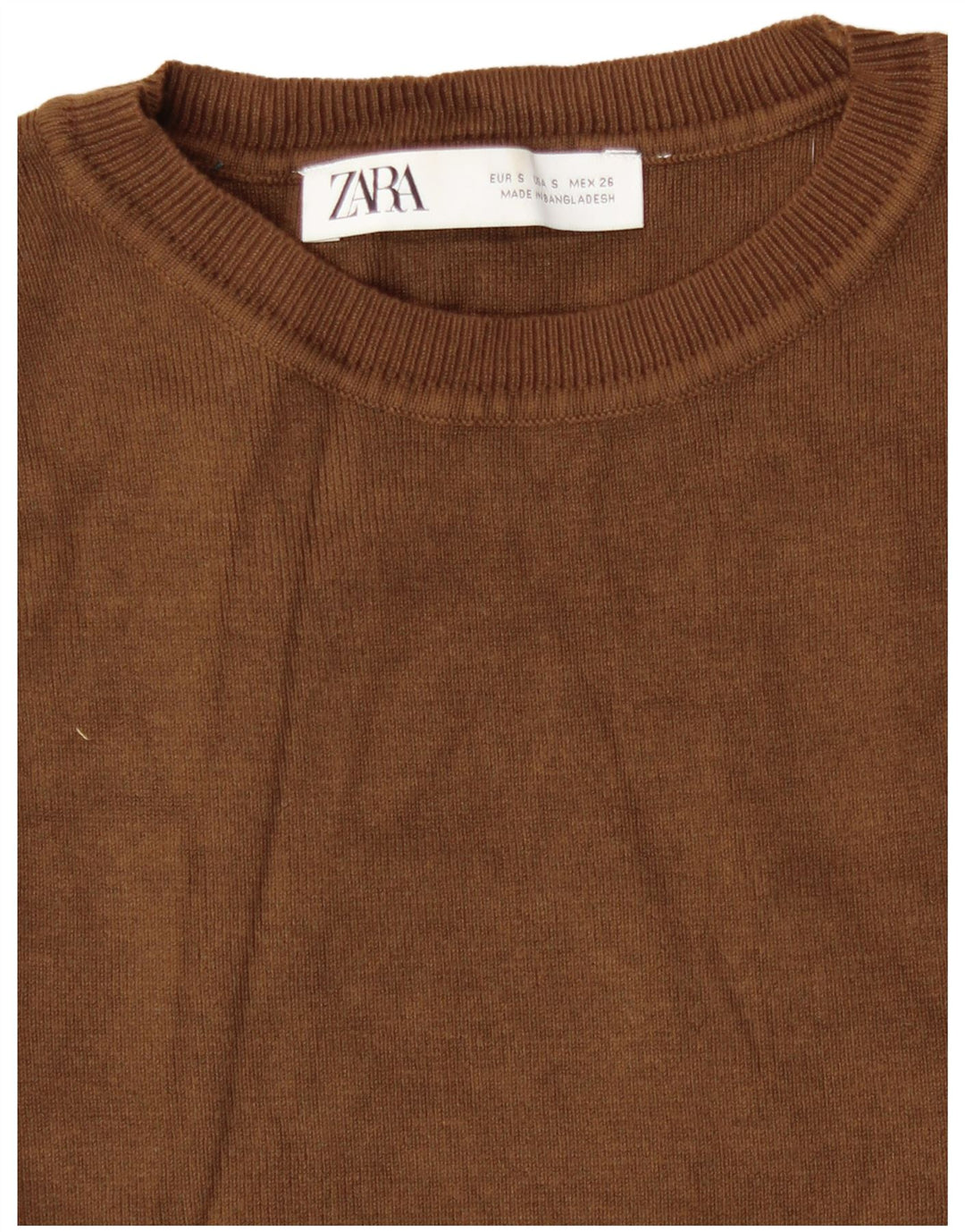 Zara Mujer Crop Vest Tank Top UK 8 Small Marrón