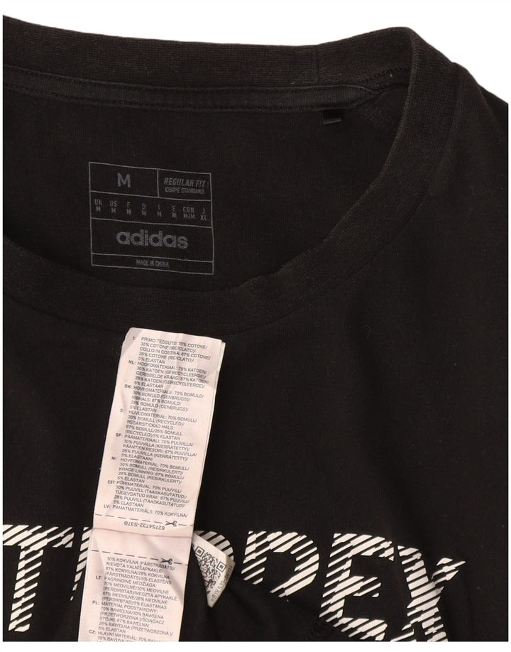 ADIDAS Camiseta gráfica Terrex Regular Fit para hombre Top Algodón negro mediano
