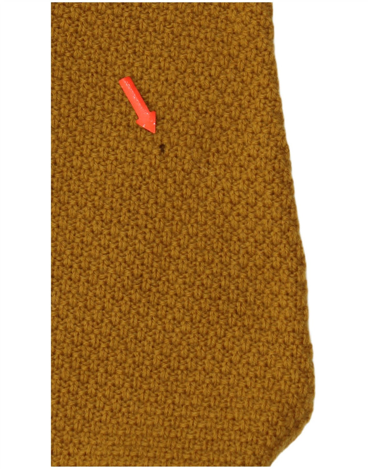 Vintage hombres Cardigan suéter IT 50 lana geométrica amarilla media