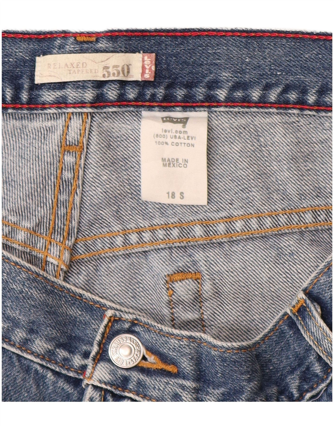 LEVI'S Jeans cónicos de cintura alta 550 para mujer US 18 2XL W36 L29 Azul