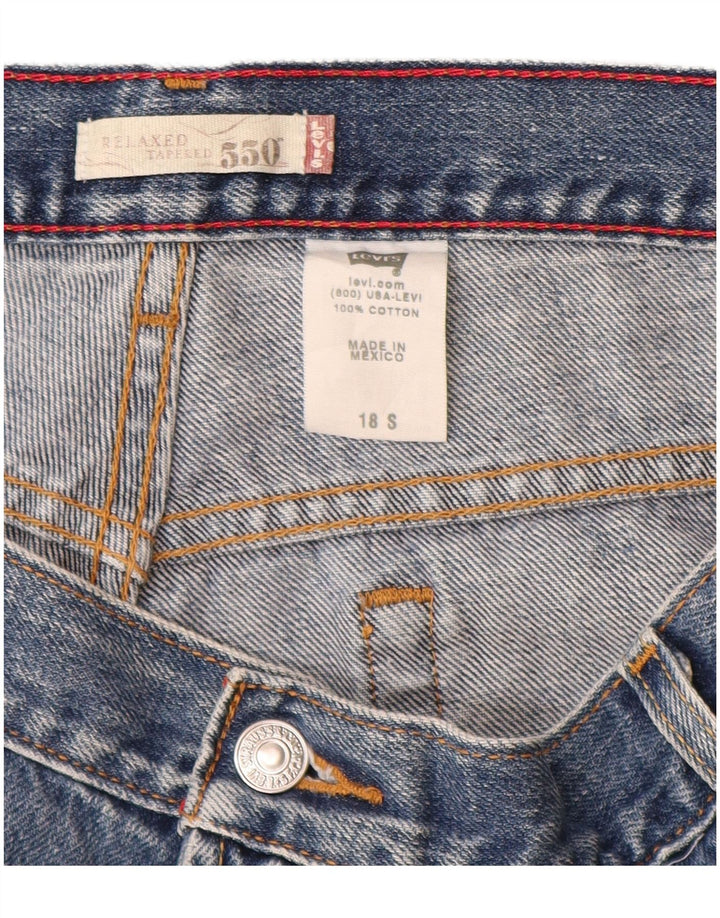 LEVI'S Jeans cónicos de cintura alta 550 para mujer US 18 2XL W36 L29 Azul