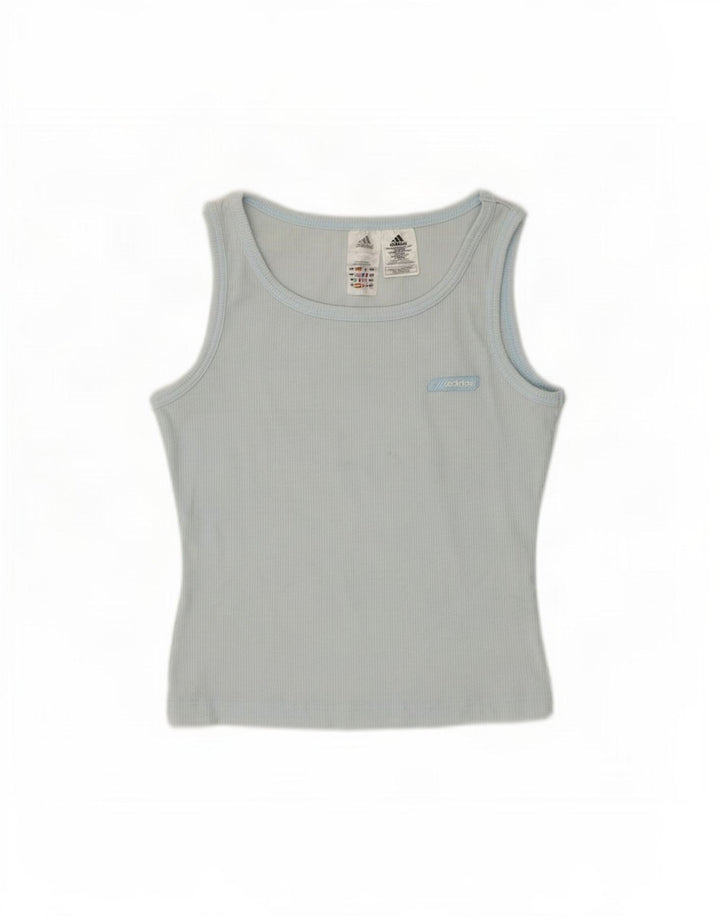 Adidas - Camiseta sin mangas para mujer, talla 40, nailon azul mediano