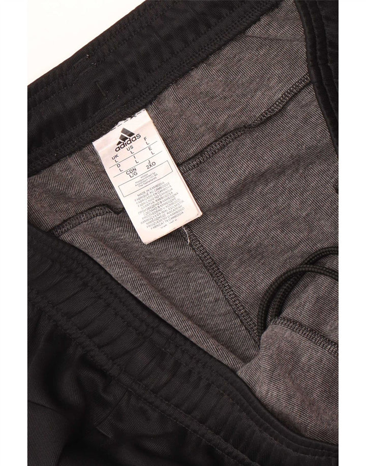 Adidas Hombre Pantalones De Chándal Joggers Grande Negro Poliéster