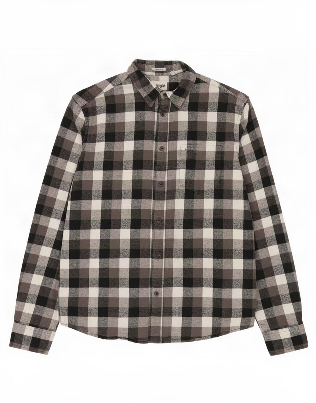 Wrangler Camisa De Franela Regular Fit De Algodón A Cuadros Gris Pequeño Para Hombre