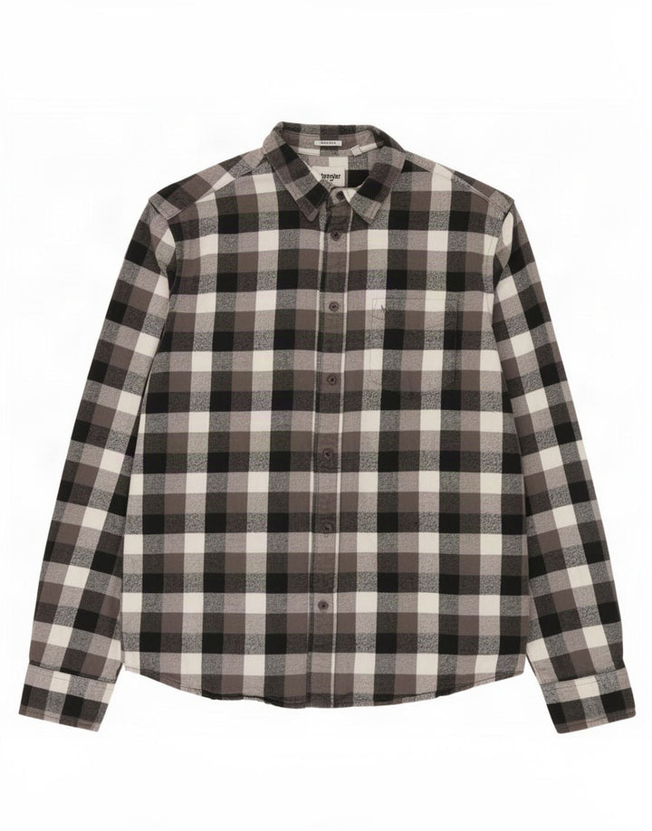 Wrangler Camisa De Franela Regular Fit De Algodón A Cuadros Gris Pequeño Para Hombre