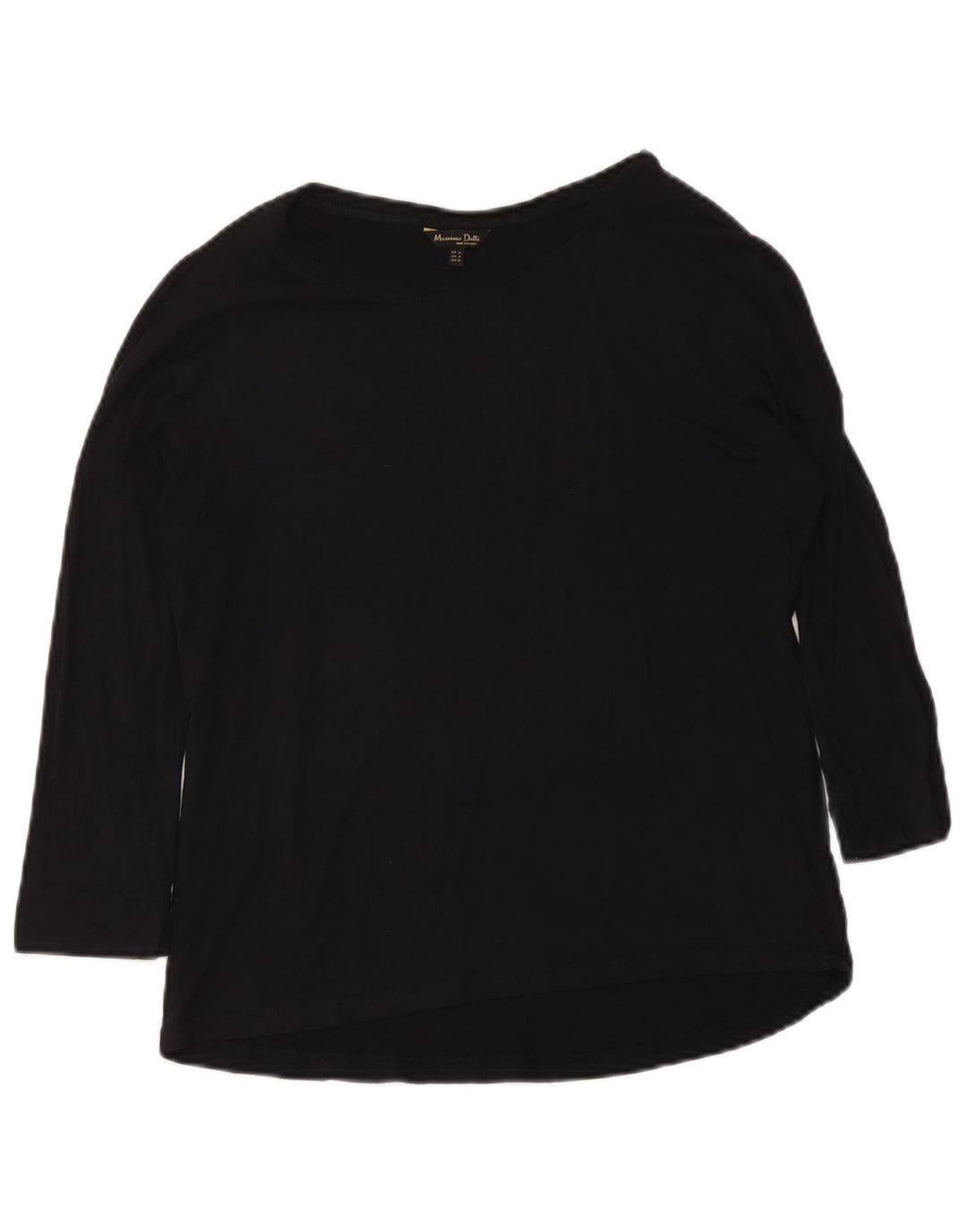 Massimo Dutti Top Mujer Manga 3/4 UK 42 Medium Negro
