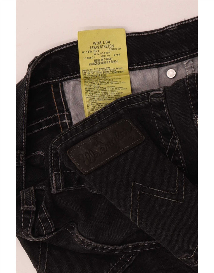 Wrangler Vaqueros rectos elásticos Texas para hombre W33 L29 Algodón gris
