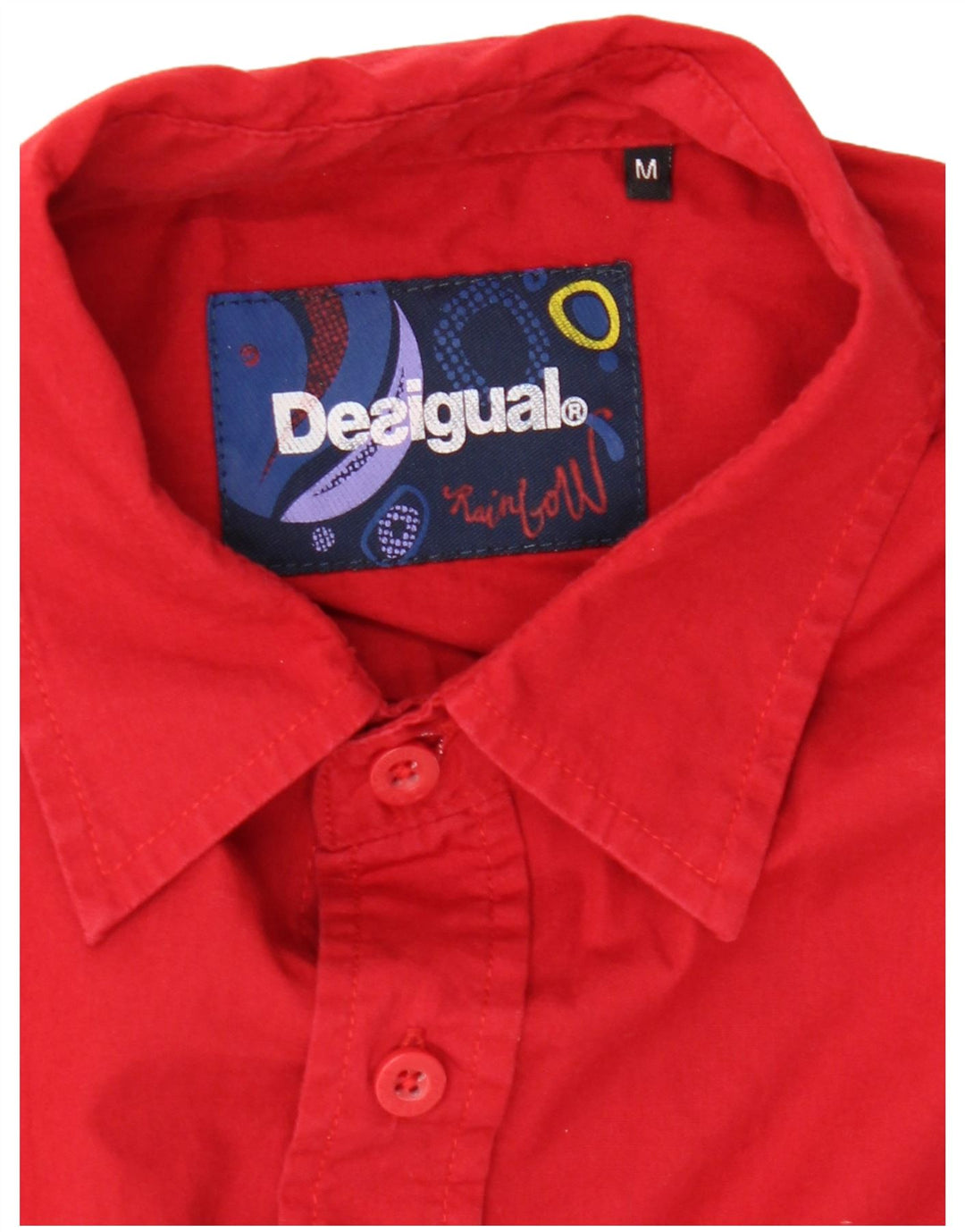 DESIGUAL Camisa gráfica para hombre Rojo mediano