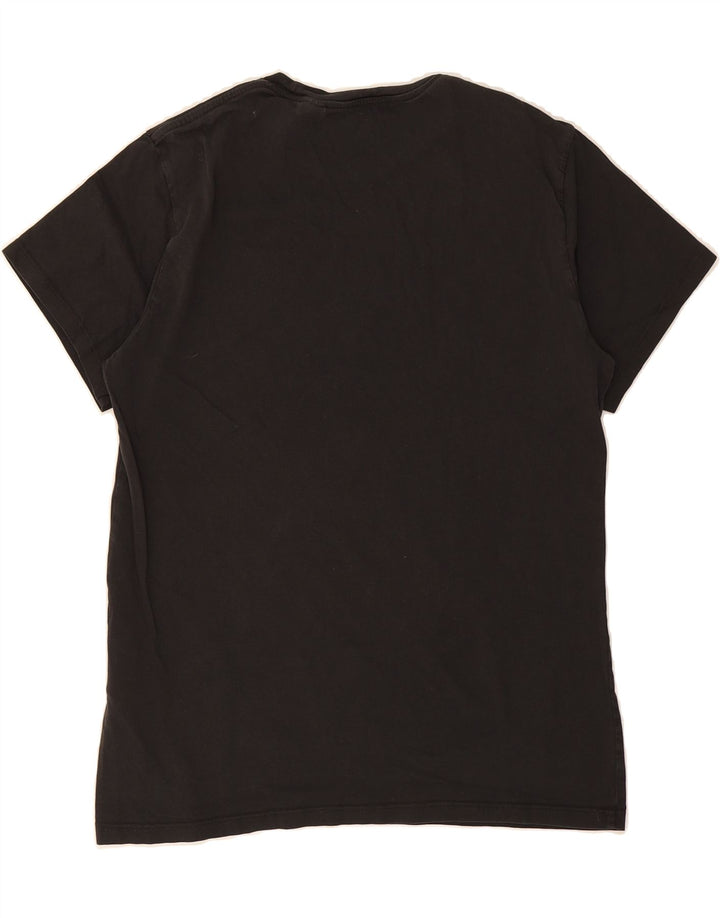 LEVI'S Womens Graphic T-Shirt Top UK 14 Medium Black Cotton Vintage Levi's and Second-Hand Levi's from Messina Hembry 