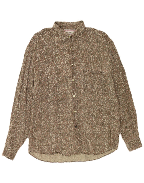 Camisa Wampum para hombre grande caqui Paisley