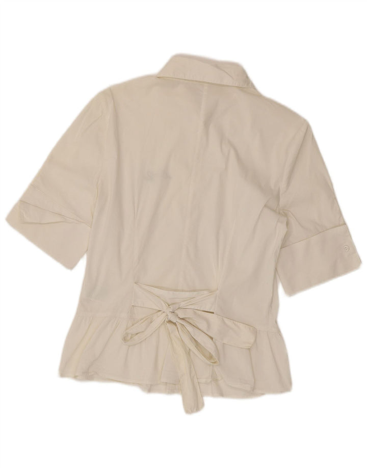 Camisa Liu Jo Mujer Manga Corta IT 44 Medium Blanco Algodón