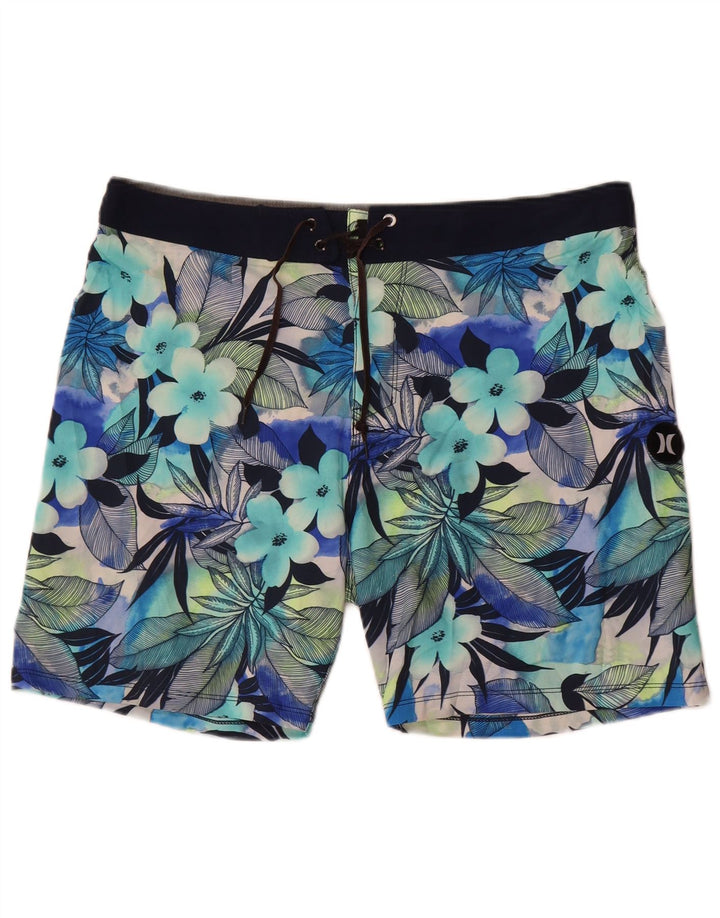 Hurley Hombre Phantom Bañador Corto Grande Azul Floral